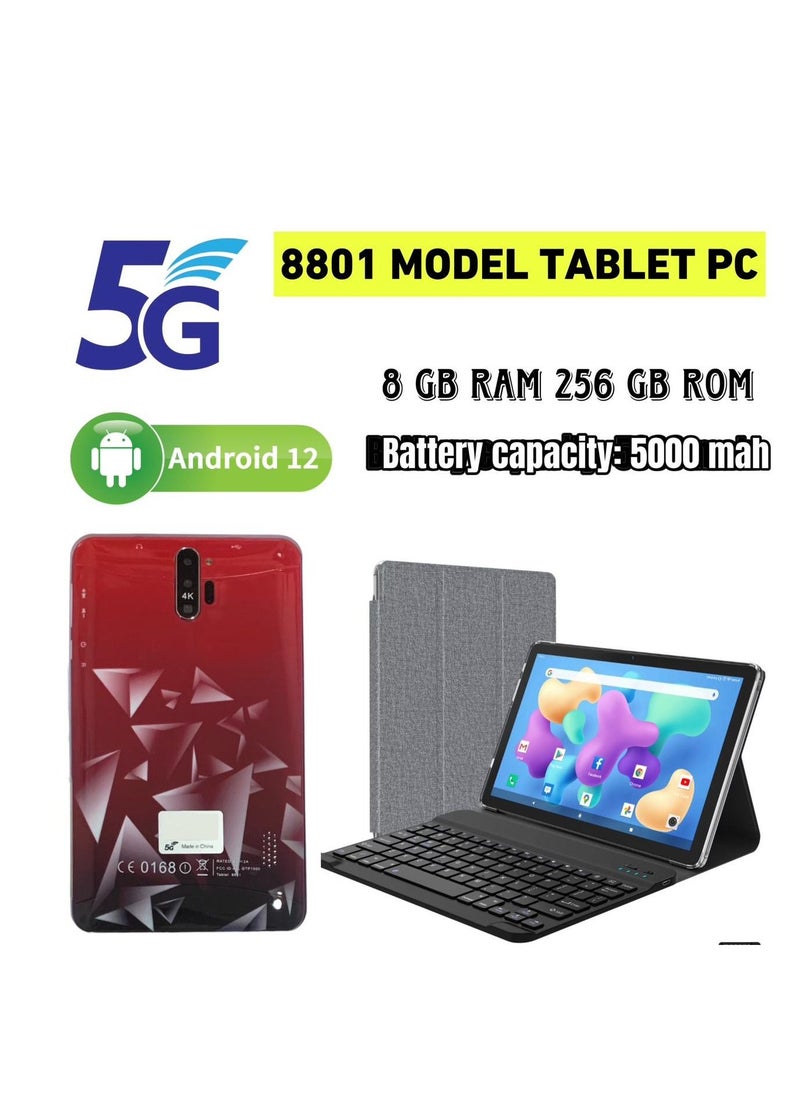 7 -Inch ITouch Smart Tablet PC 8801 Android 12.1 Tab With 256GB ROM 8GB RAM Quad Core Wi-Fi 5G LTE Dual Sim with Wireless Keyboard and PU Tablet Cover