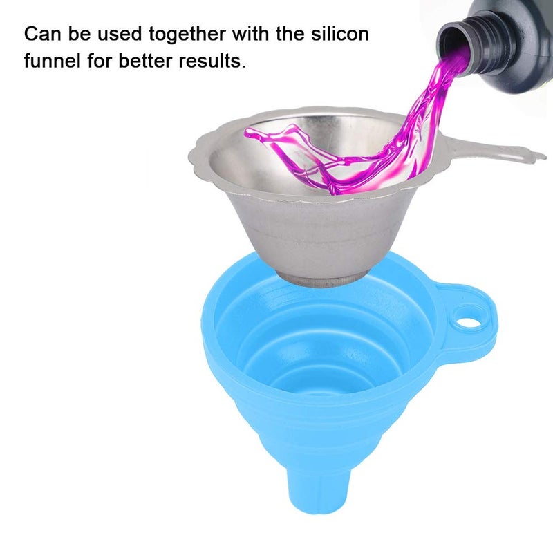 Metal Resin Filter Funnel For 3D Printer Easy Clean Compact Design Silver - Image 3
