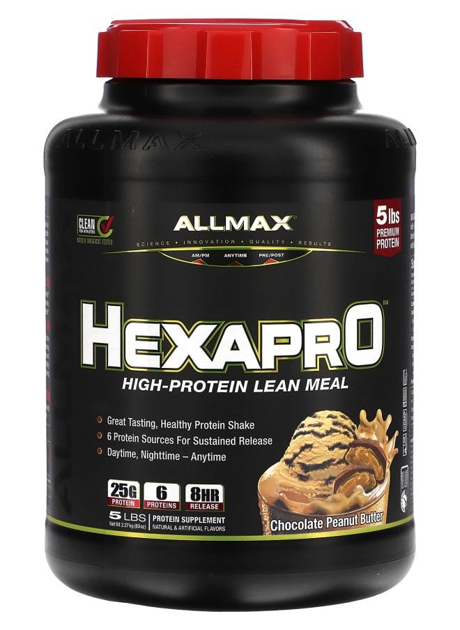 Allmax - Hexapro™ High-Protein Lean Meal Chocolate Peanut Butter 5 lbs (2.27 kg) - Image 1