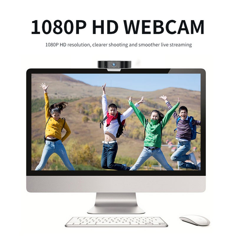 كاميرا ويب بدقة كاملة 1080P مع ميكروفون لأجهزة اللابتوب أو الحاسوب المكتبي - Image 2