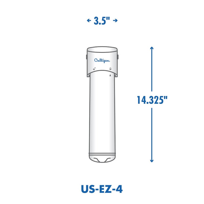 Culligan نظام ترشيح مياه الشرب من كوليجان US 4 EZ-Change مع صنبور مخصص وفلتر متميز، وحدة واحدة، كروم - Image 4