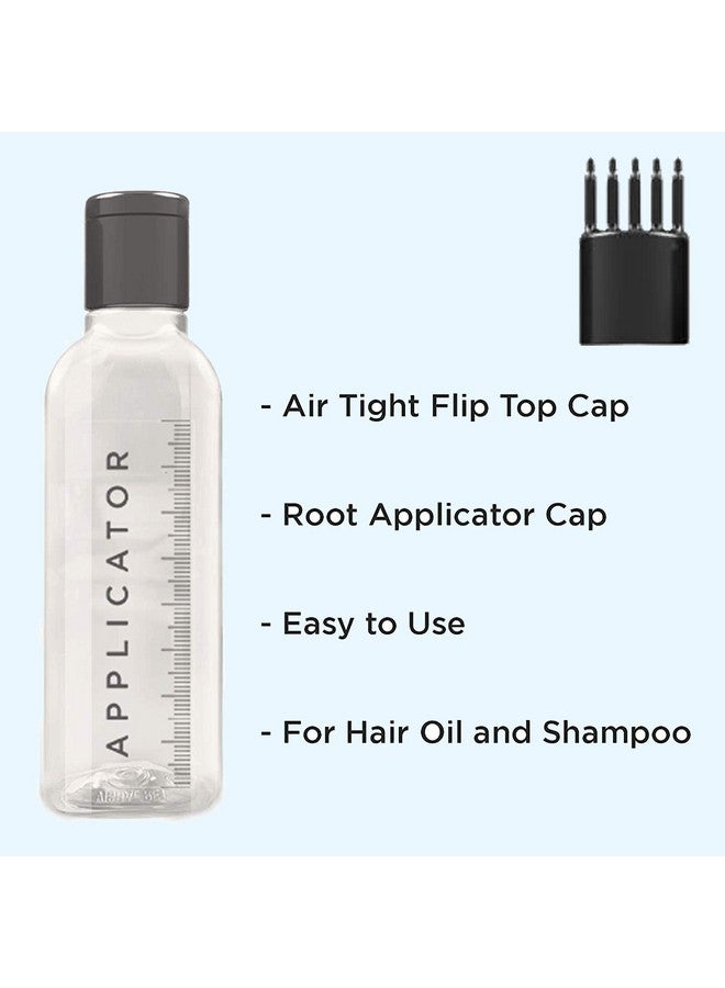 VREENY Hair Root Applicator Bottle With Comb Cap For Applying Hair Oil, Shampoo And Medicine (R_A_B_Pack Of 04) - Image 4