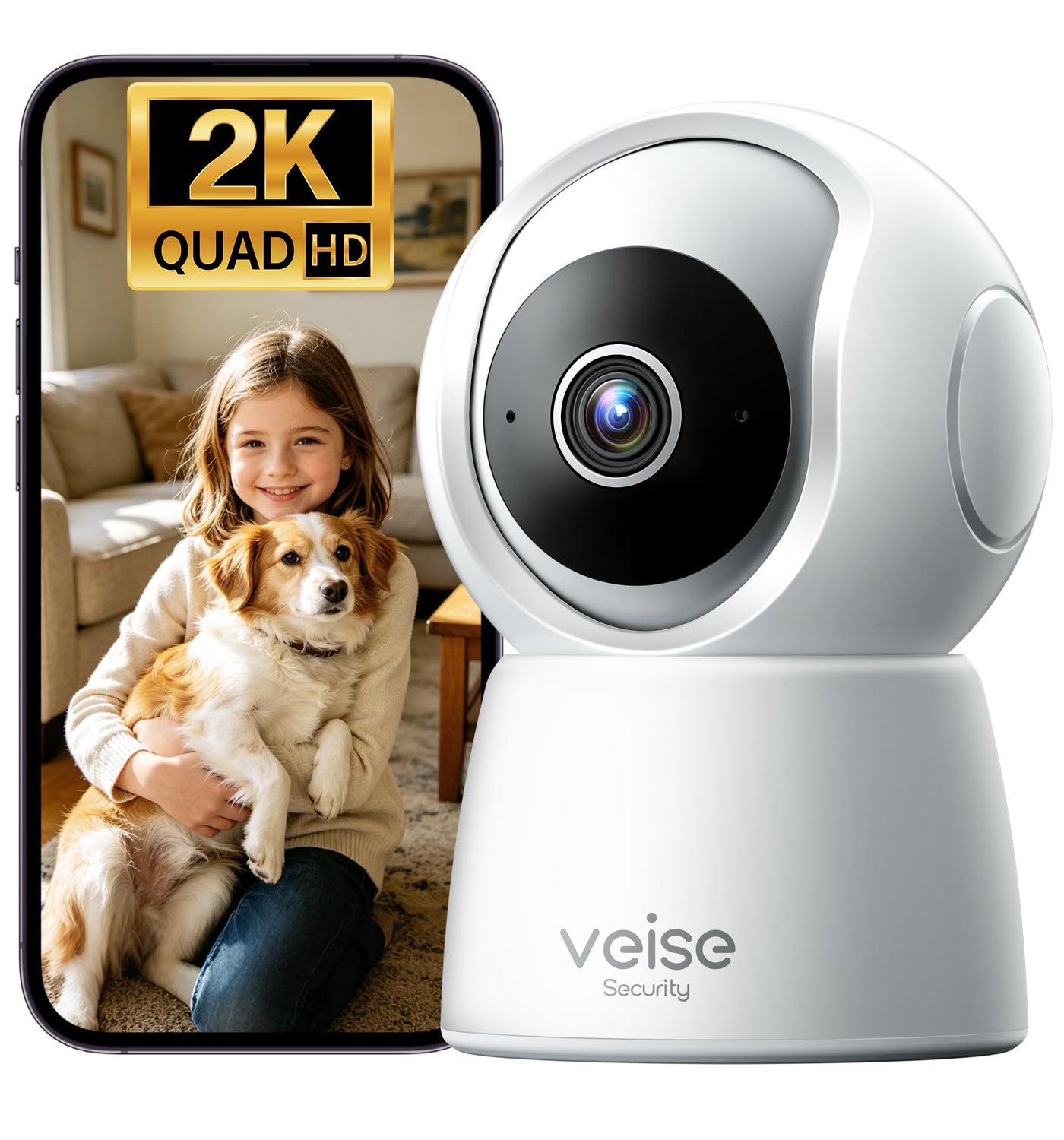 Veise Veise 2k Indoor Camera ZB34658D4546D997F43D7Z