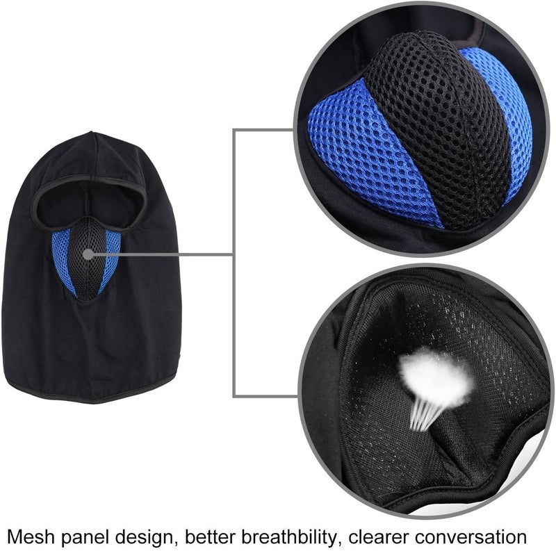 PrimeBox Helmet Face Mask Full Cover Bike Riding Cotton Anti-Dust Protection Neck Gaiter Stylish Black Biker Mask Pack of 1 Balaclava for Men - Image 2