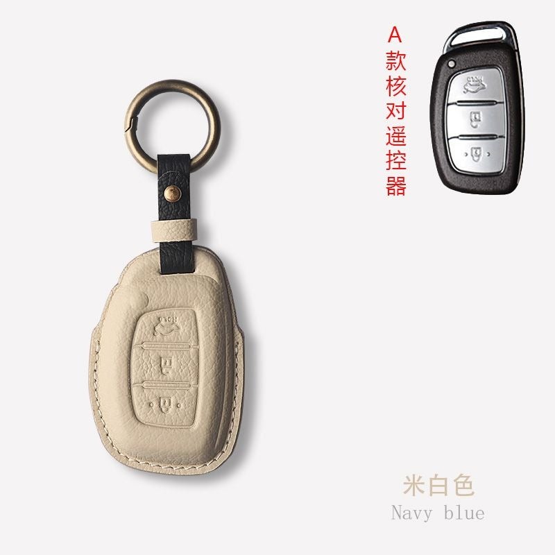 Premium Goat Leather Key Case for Hyundai Elantra, Ix35, Veloster, and  More