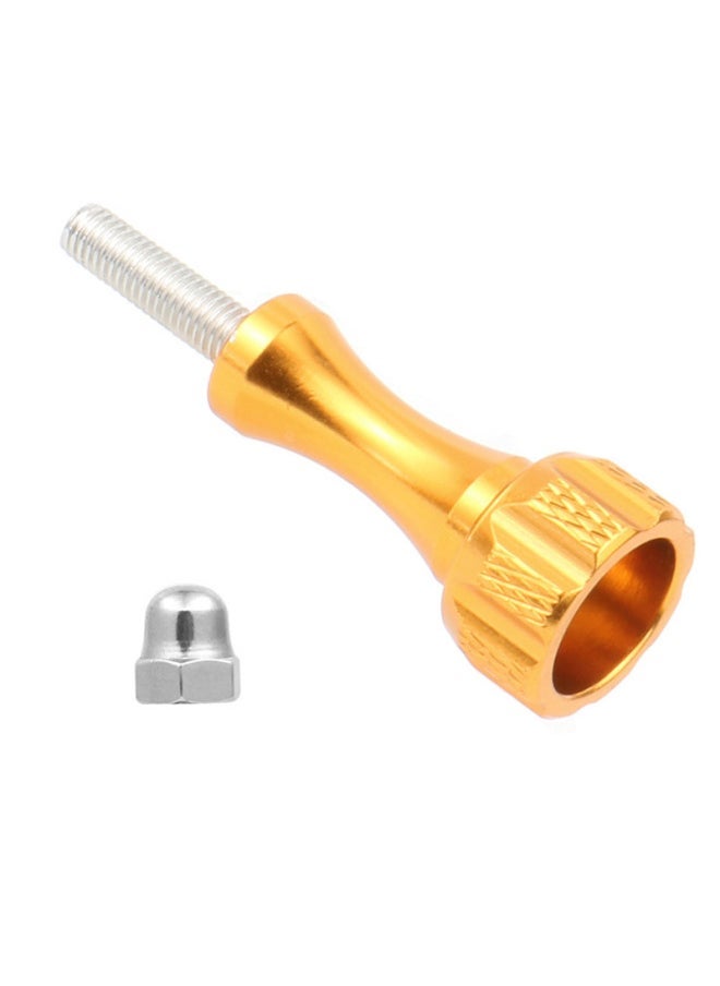 Generic Suitable For GoPro11/10 Insta360 X3/2 Motion Camera Long And Short Screw Aluminum Alloy Fixed Screw Wire-Color:Long Nut Gold  - Image 1
