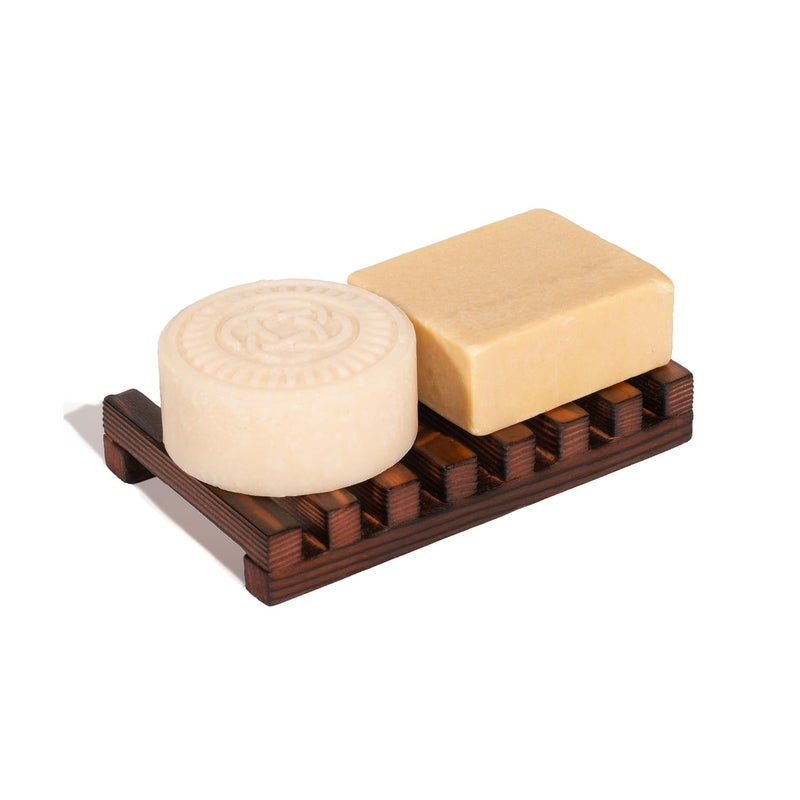 Viori Hamish & Co. Wooden Bar Holder â€“ Natural Bamboo Tray for Shampoo, Conditioner, and Body Wash Bars â€“ Promotes Drying and Longevity - Image 4