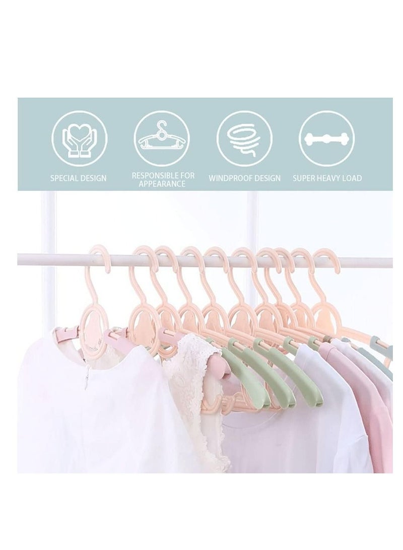 Baby Clothes Hangers, Extendable Baby Hangers, Adjustable Infant and Toddler Hangers, Non-Slip Clothes Hangers for Children Kids Infants Coat Pant Hanger, 10PCS (Blue)  - Image 2
