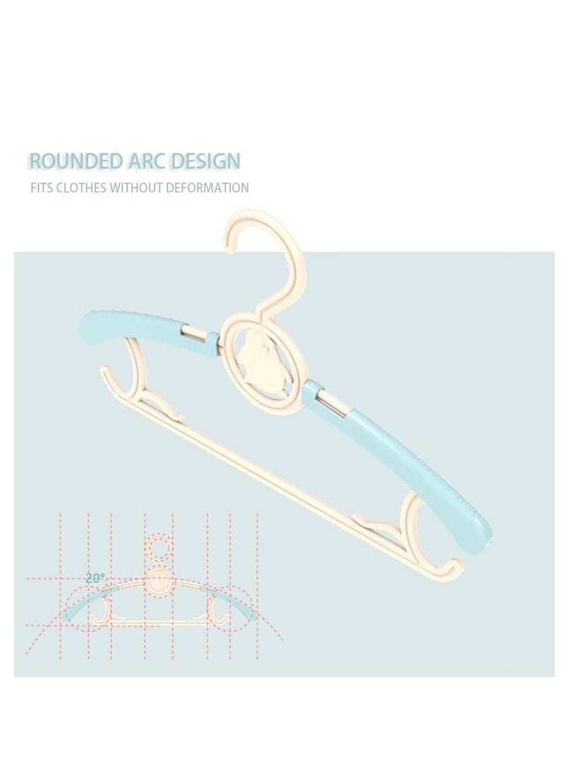 Baby Clothes Hangers, Extendable Baby Hangers, Adjustable Infant and Toddler Hangers, Non-Slip Clothes Hangers for Children Kids Infants Coat Pant Hanger, 10PCS (Blue)  - Image 3