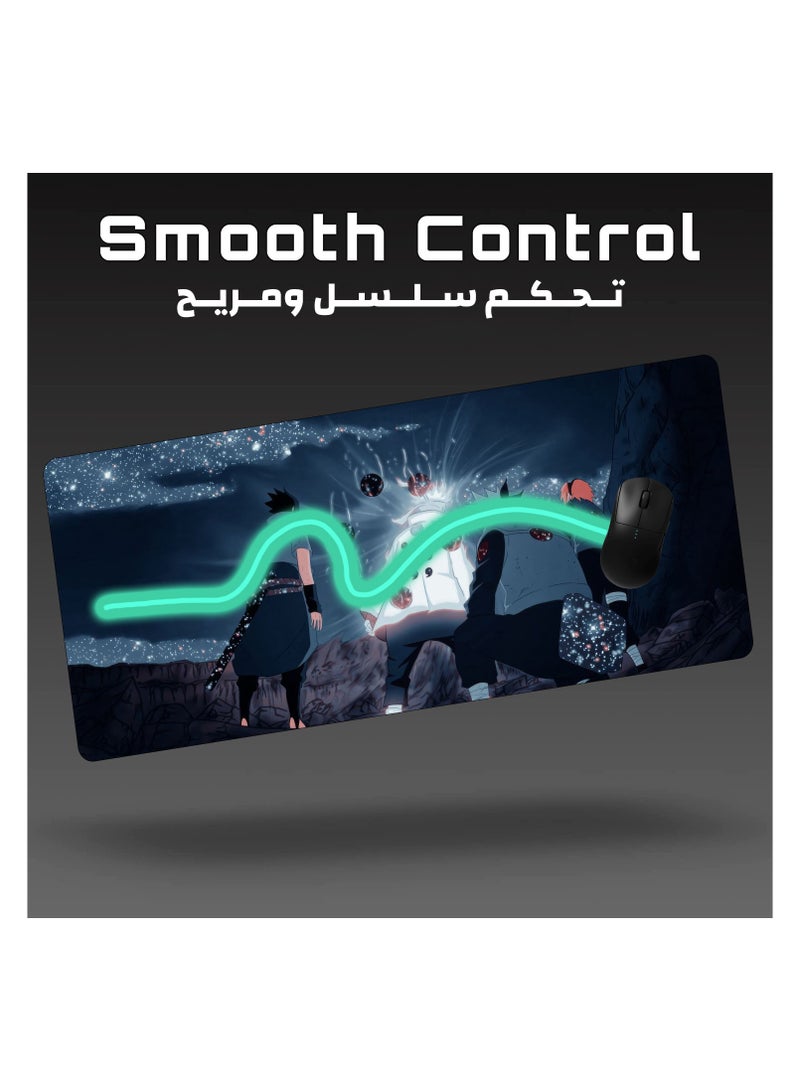 YASA GAME Extended Large Gaming Mouse Pad 100 X 50 cm XXL Full Desk Art style & Mousepad Non-Slip Rubber Base Big Keyboard Mat with Stitched Edges water resist for Gaming from Yasa ( Naruto ) - Image 2