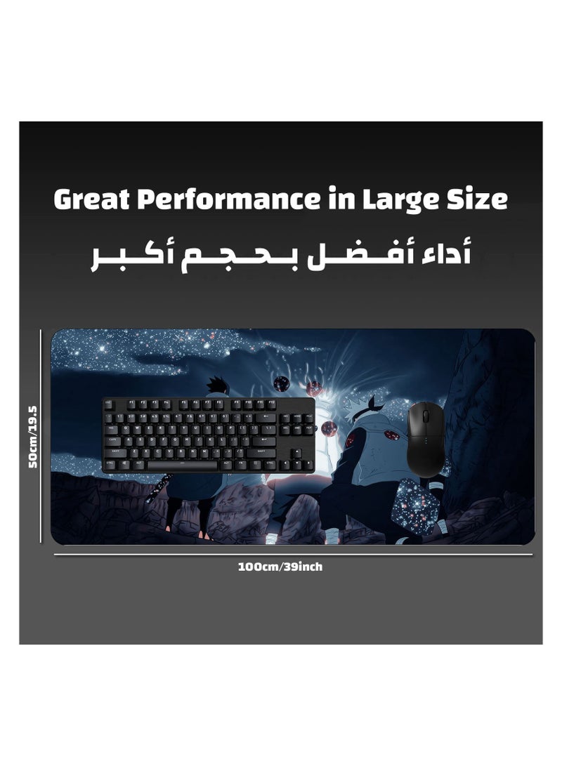 YASA GAME Extended Large Gaming Mouse Pad 100 X 50 cm XXL Full Desk Art style & Mousepad Non-Slip Rubber Base Big Keyboard Mat with Stitched Edges water resist for Gaming from Yasa ( Naruto ) - Image 4