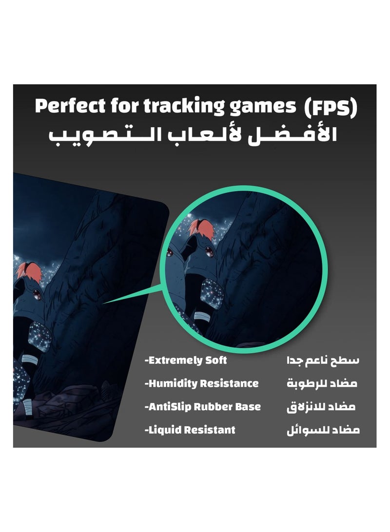 YASA GAME Extended Large Gaming Mouse Pad 100 X 50 cm XXL Full Desk Art style & Mousepad Non-Slip Rubber Base Big Keyboard Mat with Stitched Edges water resist for Gaming from Yasa ( Naruto ) - Image 3