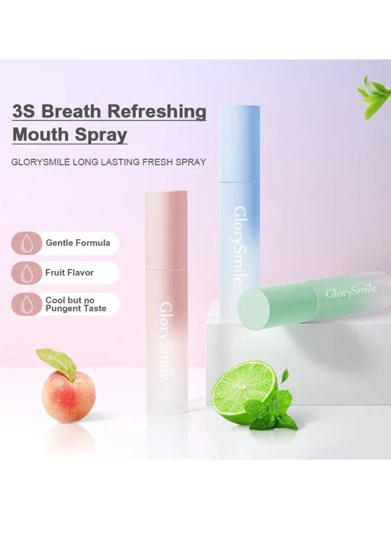 GlorySmile Muti Effect Fresh Oral Spray Mouth Spray Oral Care Spray Breath Fresheners Mint Flavor Breath Refreshing Mouth Spray Bad Breath Removal Oral Spray Formula Throat Spray Peach 17ml  - Image 4
