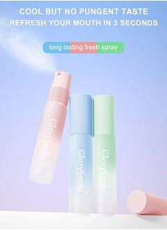 GlorySmile Muti Effect Fresh Oral Spray Mouth Spray Oral Care Spray Breath Fresheners Mint Flavor Breath Refreshing Mouth Spray Bad Breath Removal Oral Spray Formula Throat Spray Peach 17ml  - Image 5