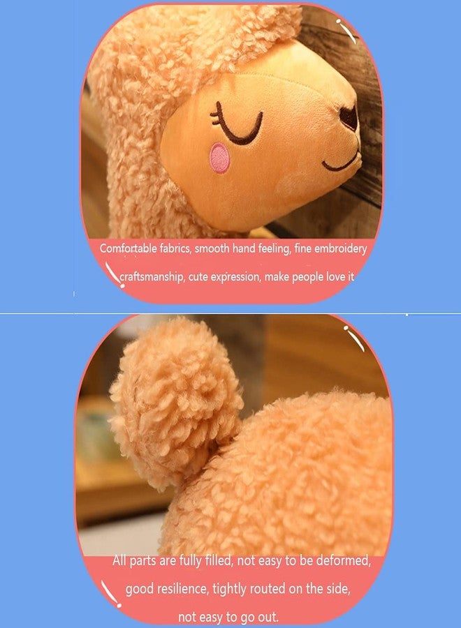 OUKEYI Soft Stuffed Llama Stuffed Animal Plush PillowGiant Alpaca Plush Long Body Pillow,Fluffy Alpaca Stuffed Animal Long Pillow Xmas Birthday Valentines Gift for Girls Boys Adults Kids (29.5 Inches, Brown) - Image 5
