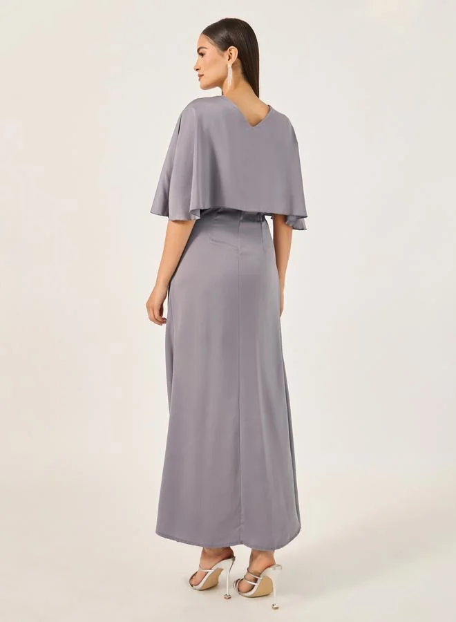 Styli Floral Sash Maxi Dress