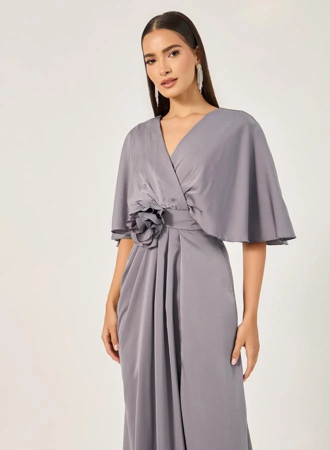 Styli Floral Sash Maxi Dress