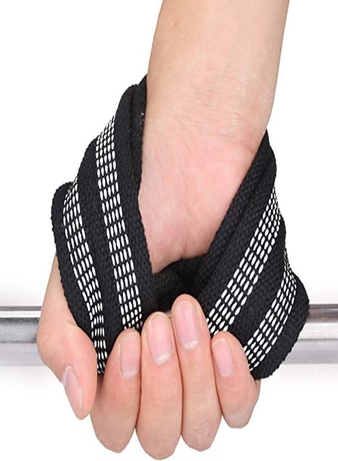 FITCOZI igure 8 Weight Lifting Straps for Weightlifting Heavy Duty Deadlifting Workout Straps | Wrist Wraps Gym Equipment Gear Men Women Pair (Black) (Black) - Image 3