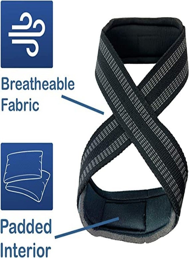FITCOZI igure 8 Weight Lifting Straps for Weightlifting Heavy Duty Deadlifting Workout Straps | Wrist Wraps Gym Equipment Gear Men Women Pair (Black) (Black) - Image 2