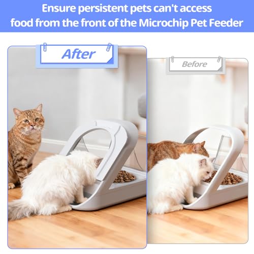 Baofum Front Cover for Automatic Microchip Cat Pet Feeder Prevents Persistent Pet from Getting Food from The Front of The Feeder - Image 3
