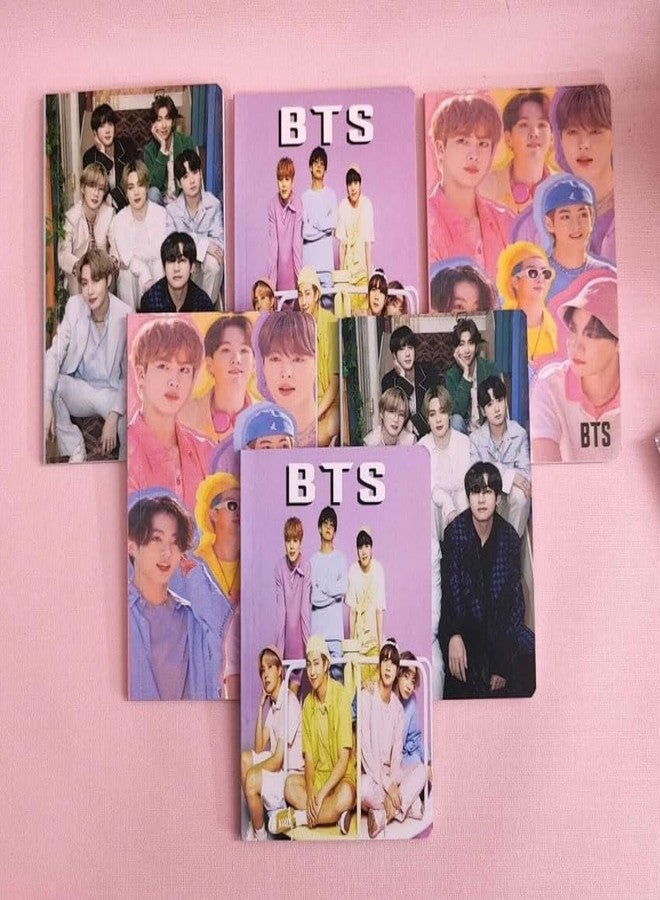 SHUDAUSHI مفكرة شوداوشي A6 صغيرة الحجم بتصميم فرقة BTS، 4 قطع، للبنات، فريق BTS Army، صفحات مسطرة، مفكرة شخصية للأطفال، دفتر ملاحظات للأطفال، دفتر ملاحظات فرقة BTS، فرقة بانقتان بويز، مفكرة فرقة البوب، هدية تذكارية للأطفال (A6P) - Image 5