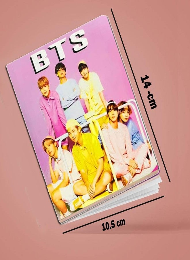 SHUDAUSHI مفكرة شوداوشي A6 صغيرة الحجم بتصميم فرقة BTS، 4 قطع، للبنات، فريق BTS Army، صفحات مسطرة، مفكرة شخصية للأطفال، دفتر ملاحظات للأطفال، دفتر ملاحظات فرقة BTS، فرقة بانقتان بويز، مفكرة فرقة البوب، هدية تذكارية للأطفال (A6P) - Image 3