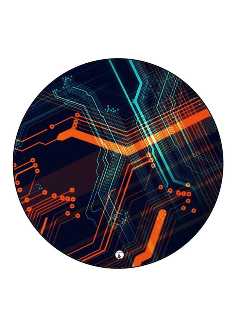 Electronic Printed Mouse Pad Round  Multicolour