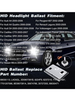 General HID Headlight Ballast W/Igniter & D1S Bulb for Cadillac CTS SRX,for Volvo Volvo S60 S80 V70 XC70 XC90,for Audi A4 Quattro S4 89035113 Xenon Ballast Control Module  - Image 4