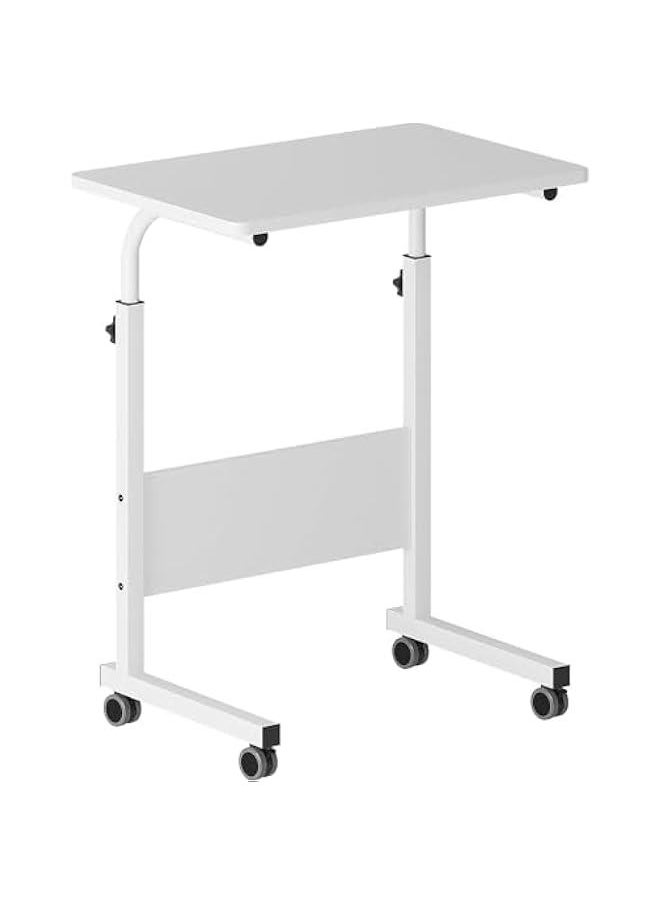 TRASSLE Adjustable Laptop Computer Desk with Wheels Suitable for Bedroom, Living Room,Office,Study Room Sofa,60x40CM  - Image 1