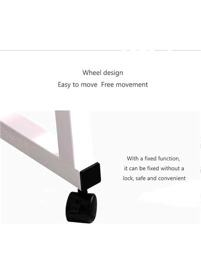 TRASSLE Adjustable Laptop Computer Desk with Wheels Suitable for Bedroom, Living Room,Office,Study Room Sofa,60x40CM  - Image 5