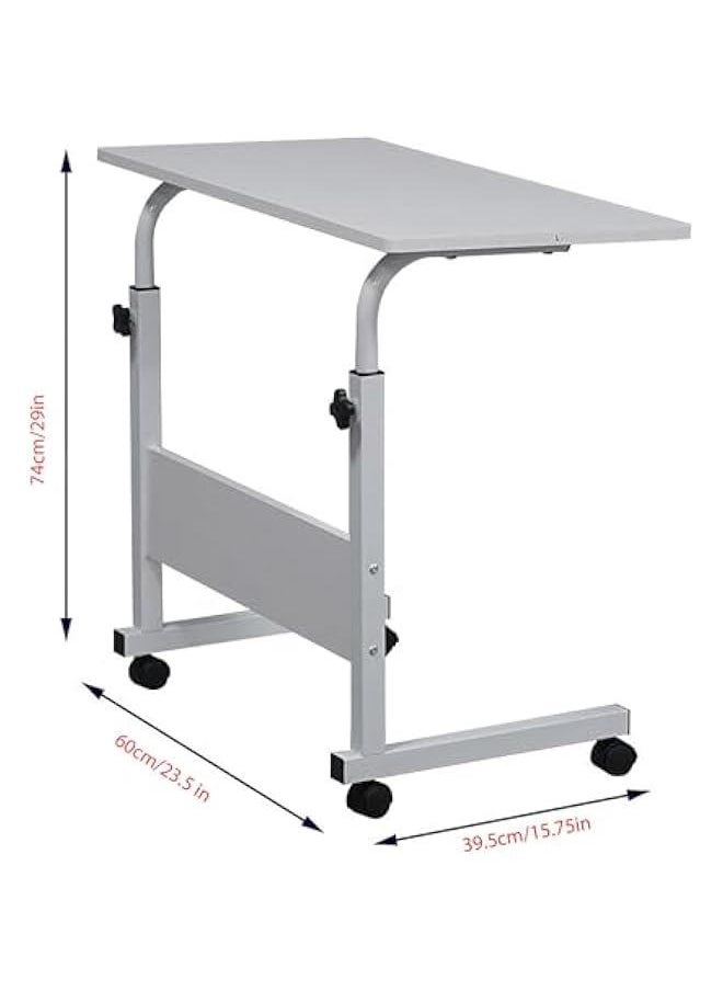 TRASSLE Adjustable Laptop Computer Desk with Wheels Suitable for Bedroom, Living Room,Office,Study Room Sofa,60x40CM  - Image 3