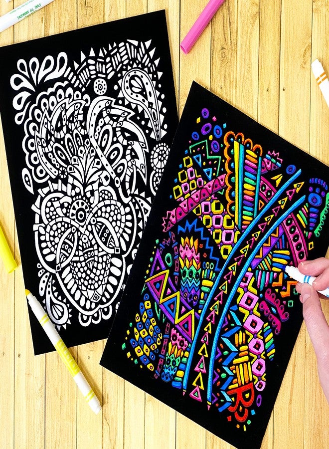 ستاف 2 كلر مجموعة Stuff2Color Tangles - 6 ملصقات تلوين مخملية ناعمة للكبار والصغار والفتيات والفتيان (نشاط فني وحرفي لجميع الأعمار) - مثالية لتخفيف التوتر، والإجازات، والسفر، أو ركوب الطائرة - Image 2
