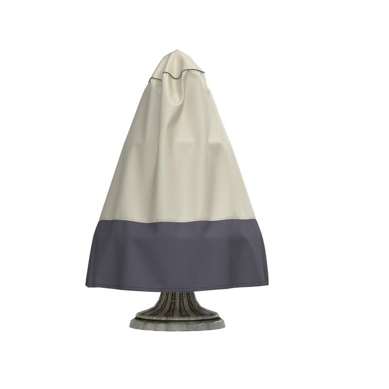 DUSTYPROTE Outdoor Water Fountain Cover 36 Dx42 H AllSeason HeavyDuty 420D Oxford Fabric Waterproof Resistant Zippered Access Drawstring Bottom - Image 2
