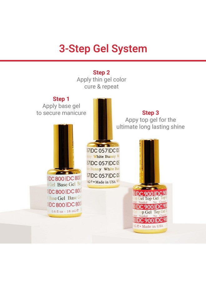 ديزي دي إن دي Dnd Dc Base Gel and Top Gel Polish No Cleanse Set Uv Gel Base Polish 800 وNo Cleanse Top Coat 900 Salon Professional Gel Polish Duo 0.5 Fl Oz لكل منهما - Image 4