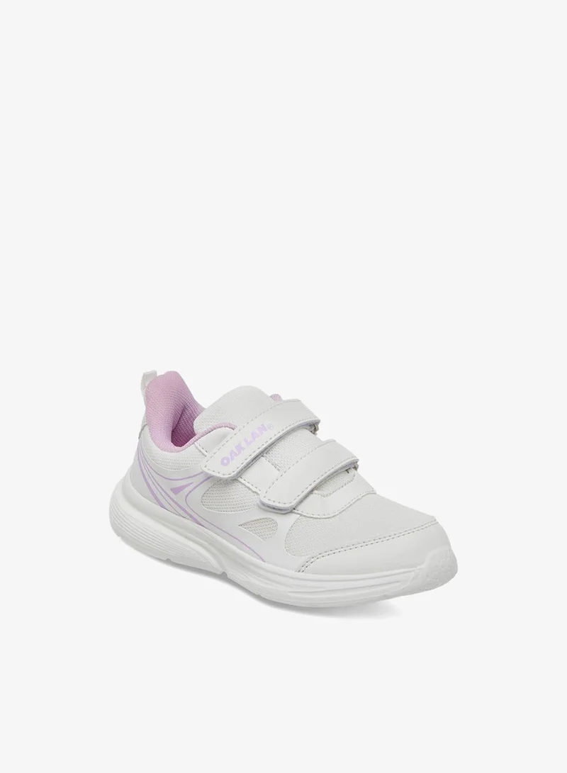 Oaklan by Shoexpress Logo Print Sports Shoes with Hook and Loop Closure