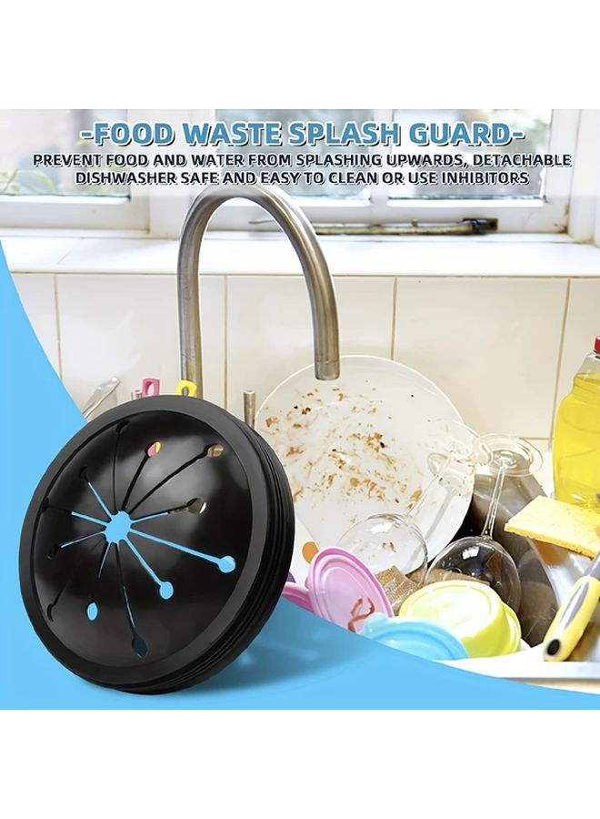 Garbage Disposal Lid 3 3 8 Inch Splash Guard Dishwasher Safe Black White - Image 3