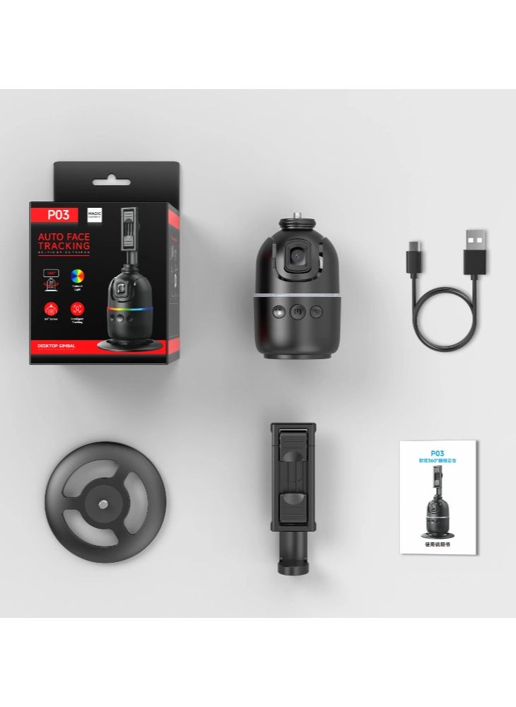 Ome - P03 360 Wholesale Price LED Light Auto Face Tracking Smartphone Mobile Camera Phone Stabilizer Gimbal - Image 1