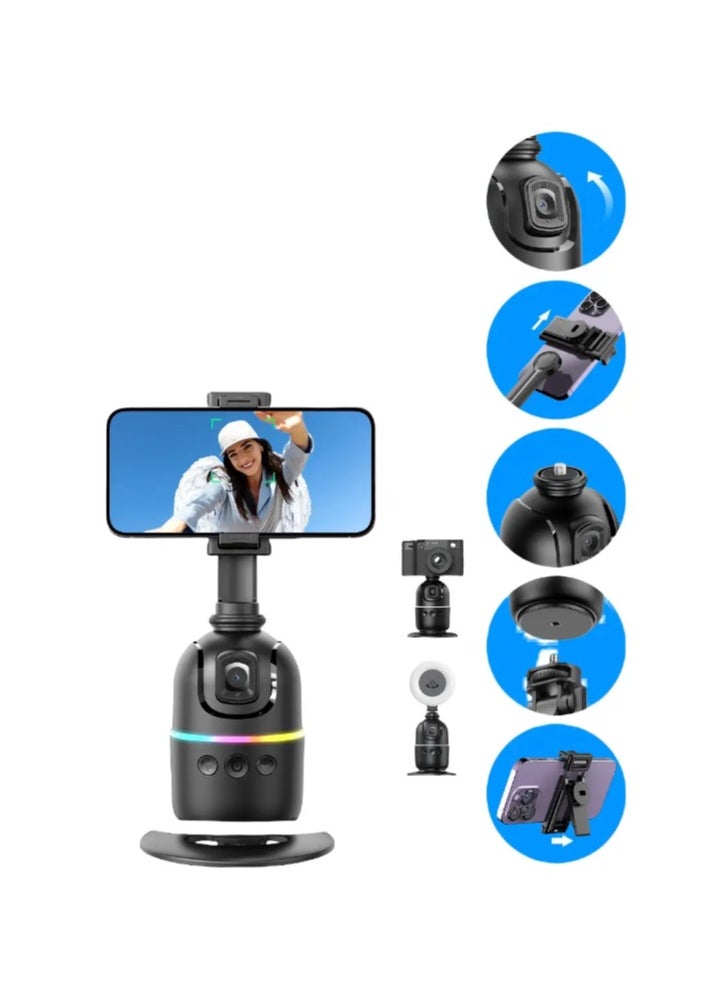 Ome - P03 360 Wholesale Price LED Light Auto Face Tracking Smartphone Mobile Camera Phone Stabilizer Gimbal - Image 1