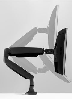 LIMOS Adjustable Gas Spring Single Monitor Arm Desk Mount | Full Motion Articulating | VESA Compatible for 21" to 32" Screens | Clamp & Grommet Base  - Image 3