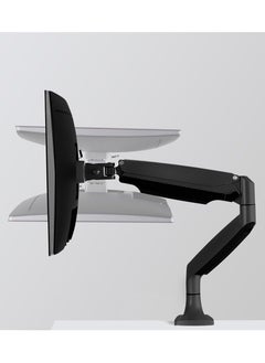 LIMOS Adjustable Gas Spring Single Monitor Arm Desk Mount | Full Motion Articulating | VESA Compatible for 21" to 32" Screens | Clamp & Grommet Base  - Image 4