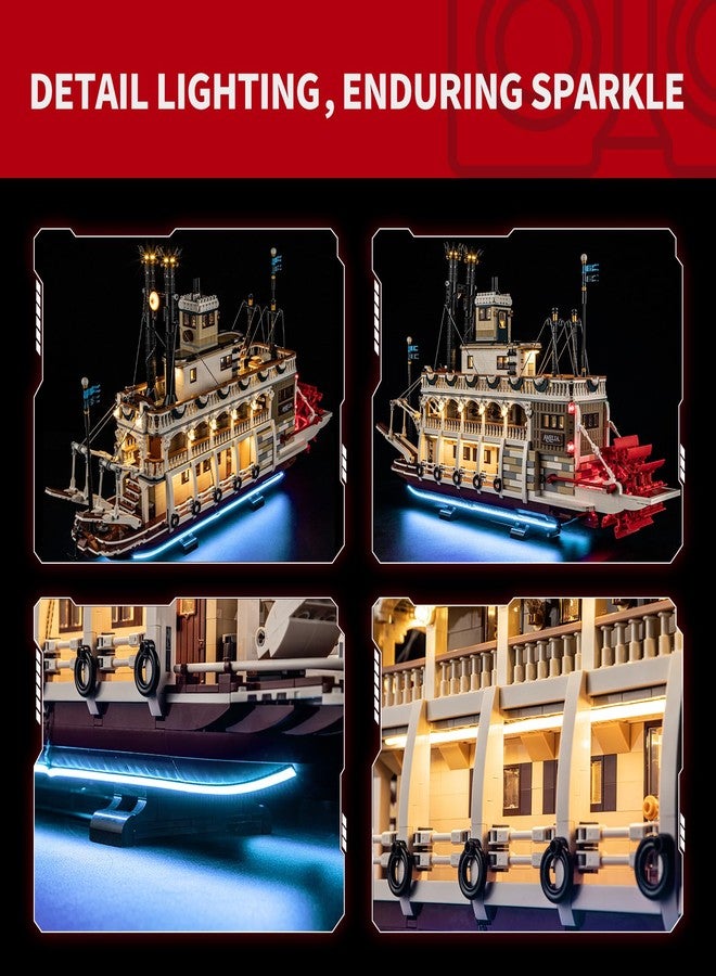 BRIKSMAX طقم إضاءة BRIKSMAX 2.0 لقارب النهر من ليغو - إضاءة LED مبتكرة متوافقة مع أفكار ليغو 21356 - مجموعة النموذج غير مدرجة - Image 3