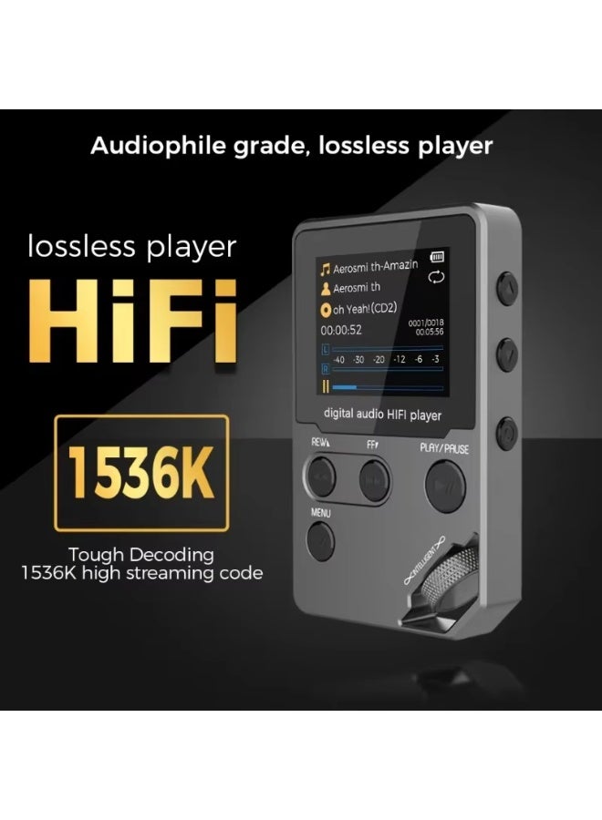 C5 8GB Lossless Bluetooth MP3 Music Player, Zinc Alloy Body,Rotary Controls,Wireless Connection,FM Radio,Voice Recorder - Image 2