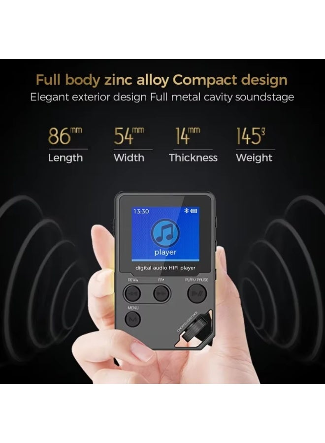 C5 8GB Lossless Bluetooth MP3 Music Player, Zinc Alloy Body,Rotary Controls,Wireless Connection,FM Radio,Voice Recorder - Image 4