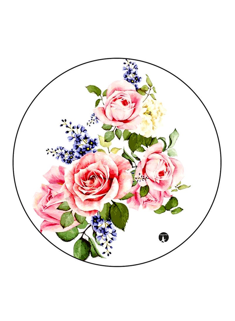 Flowers Printed Mouse Pad  Multicolour