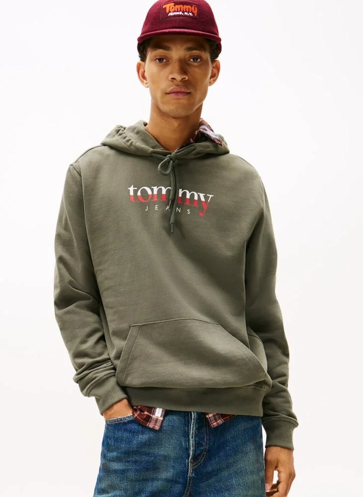 Logo Drawstring Terry Hoody