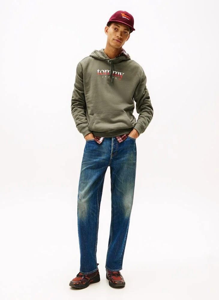 TOMMY JEANS  Logo Drawstring Terry Hoody for Men | Best Price UAE