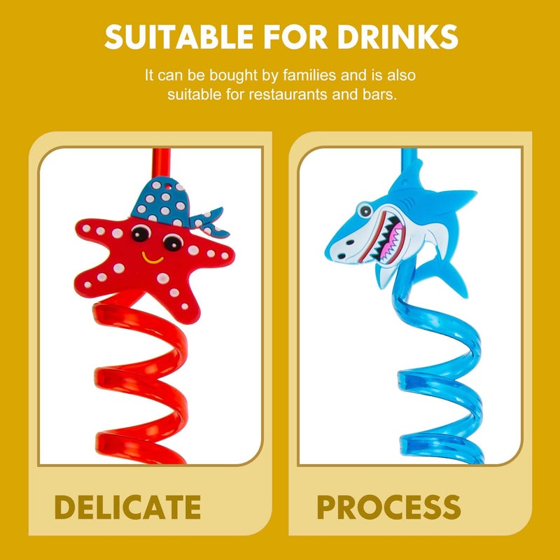 24 Pcs Reusable Plastic Bendable Drinking Straws Set For Cocktail Beach Party - Image 4
