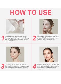 IKZEE Bio Collagen Deep Hydration Mask Nourishing Smooth Real Deep Mask Reduce Wrinkles Facial Pores and Fine Lines Reduce Skin Dryness Deep Hydration Bio Collagen Face Mask 4Pcs  - Image 3