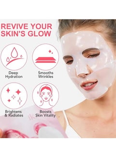 IKZEE Bio Collagen Deep Hydration Mask Nourishing Smooth Real Deep Mask Reduce Wrinkles Facial Pores and Fine Lines Reduce Skin Dryness Deep Hydration Bio Collagen Face Mask 4Pcs  - Image 5