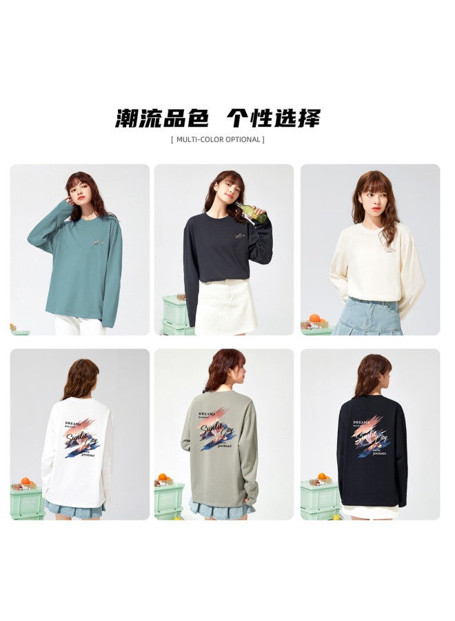 Baleno Men'S And Women'S Unisex Long Sleeve T-Shirt, Loose Fit, Fashion Print Round Neck Top For Spring And Autumn Layering - Image 3